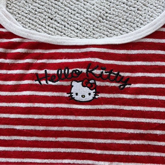 Hello Kitty Red and White Striped Apparel L - Picture 3 of 5